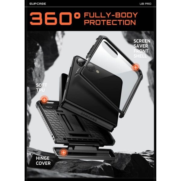 Θήκη Samsung Galaxy Z Flip 8 Supcase Unicorn Beetle Pro Black - Image 6