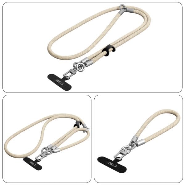 Λουράκι Κινητού Crossbody & Χεριού Tech-Protect C10S Rope Μπεζ / Τιτανίου - Image 4