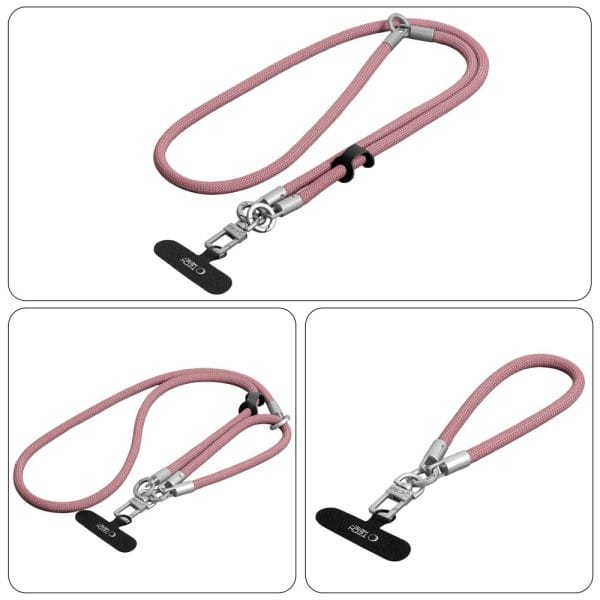 Λουράκι Κινητού Crossbody & Χεριού Tech-Protect C10S Rope Ροζ / Τιτανίου - Image 5