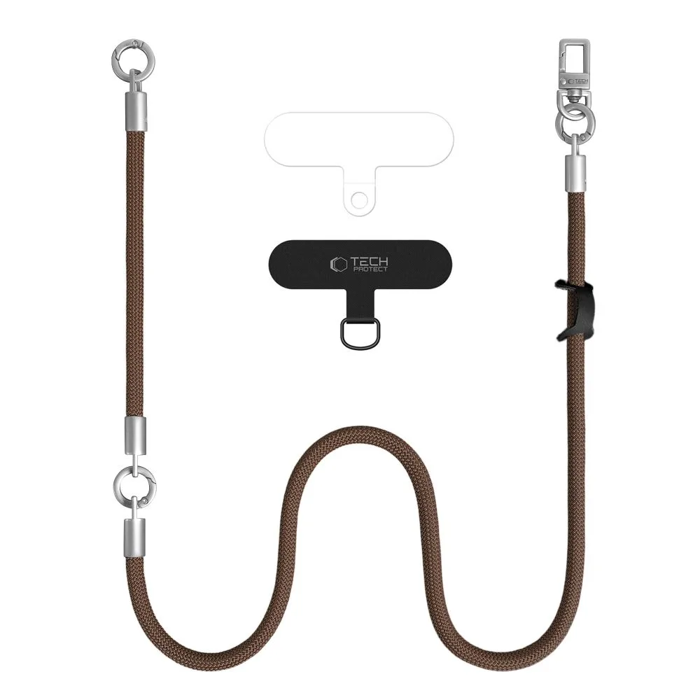 Λουράκι Κινητού Crossbody & Χεριού Tech-Protect C10S Rope Καφέ / Τιτανίου - Image 2