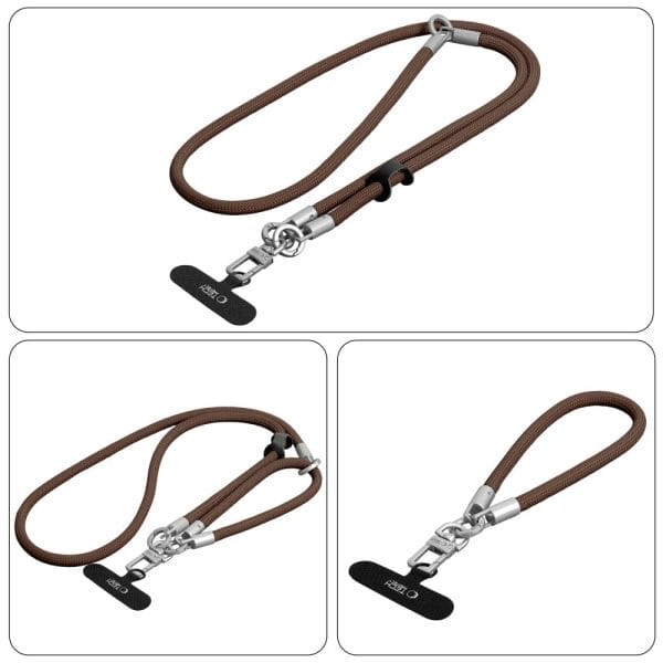 Λουράκι Κινητού Crossbody & Χεριού Tech-Protect C10S Rope Καφέ / Τιτανίου - Image 4