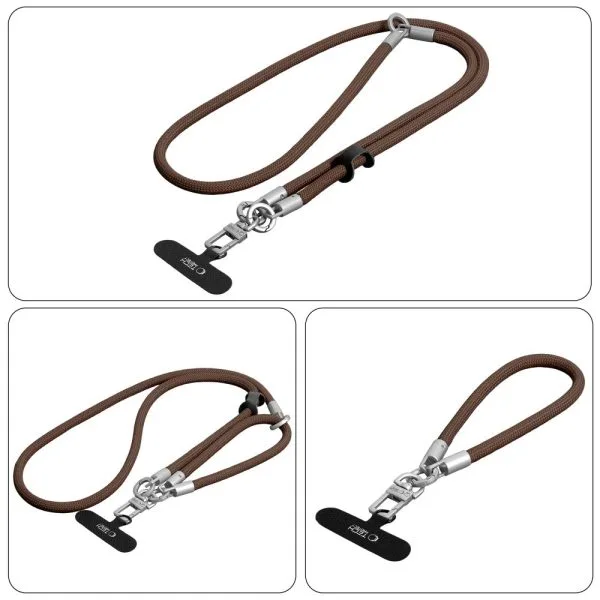 Λουράκι Κινητού Crossbody & Χεριού Tech-Protect C10S Rope Καφέ / Τιτανίου - Image 4