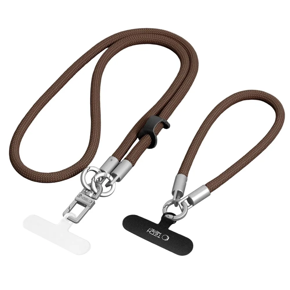 Λουράκι Κινητού Crossbody και Χεριού Tech-Protect C10S Rope Καφέ Τιτανίου