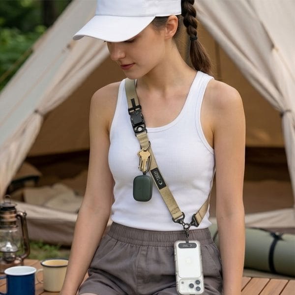 Λουράκι Κινητού Crossbody Tech-Protect C9S Rope Sienna Beige - Image 6