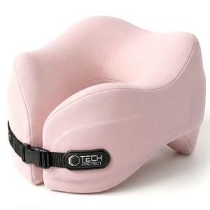 Μαξιλάρι αυχένα ταξιδίου Tech-Protect ComfortRest memory foam ροζ