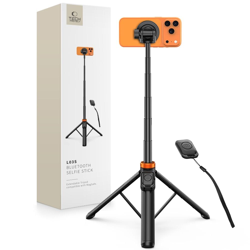 Selfie stick τρίποδο Tech-Protect L03S MagSafe Bluetooth μαύρο