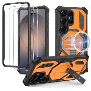 Θήκη Samsung Galaxy S26 Ultra Tech-Protect MagBlast MagSafe με 2 Τζάμια Black Orange