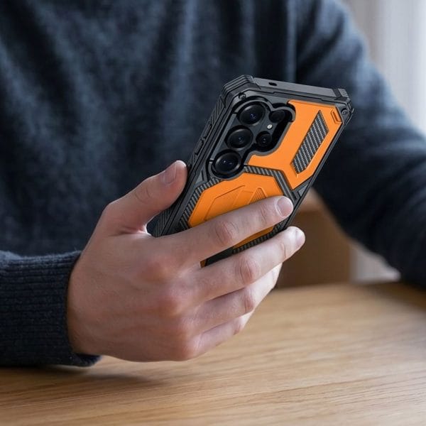 Θήκη Samsung Galaxy S26 Ultra Tech-Protect MagBlast MagSafe με 2 Τζάμια Black/Orange - Image 6