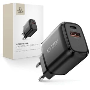 Φορτιστής Tech-Protect NCA65W-GAN 65W USB-C PD USB-A QC 3.0 Black