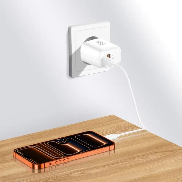 Φορτιστής Τοίχου Tech-Protect NCA65W-GAN 65W USB-C PD / USB-A QC 3.0 White - Image 6