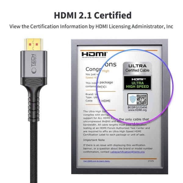 Καλώδιο HDMI 2.1 Tech-Protect UltraBoost 8K 60Hz / 4K 120Hz 300cm Black - Image 9