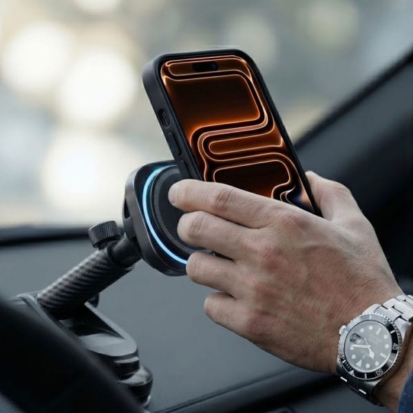Μαγνητική Βάση Φόρτισης Αυτοκινήτου Tech-Protect V20 ArcticBoost MagSafe Qi2.2 25W Μαύρη - Image 6