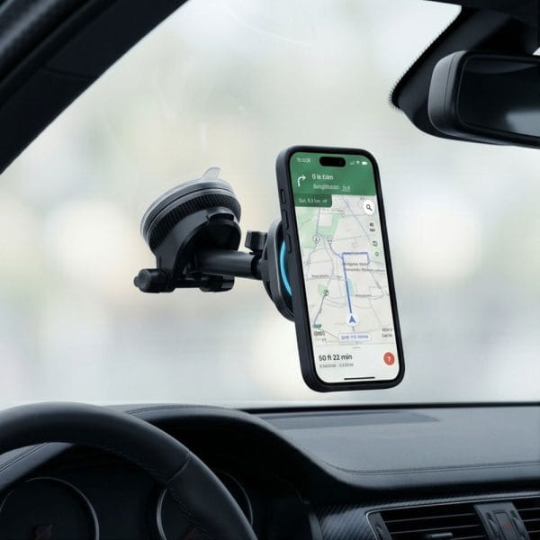 Μαγνητική Βάση Φόρτισης Αυτοκινήτου Tech-Protect V20 ArcticBoost MagSafe Qi2.2 25W Μαύρη - Image 9