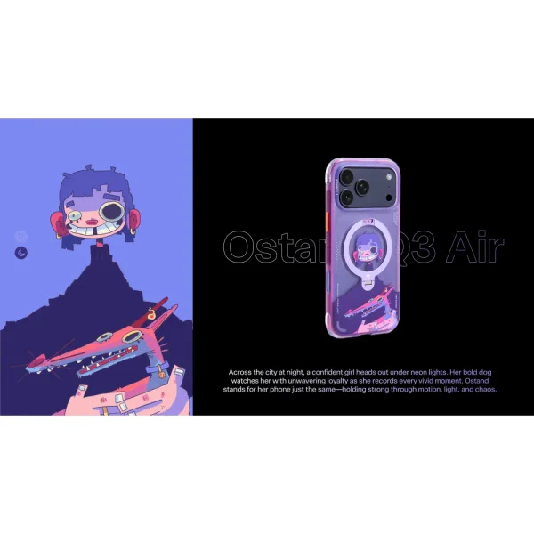 Θήκη iPhone 17 Pro Max Torras Ostand Q3 Air GAWX Limited Neon Night Muse - Image 14
