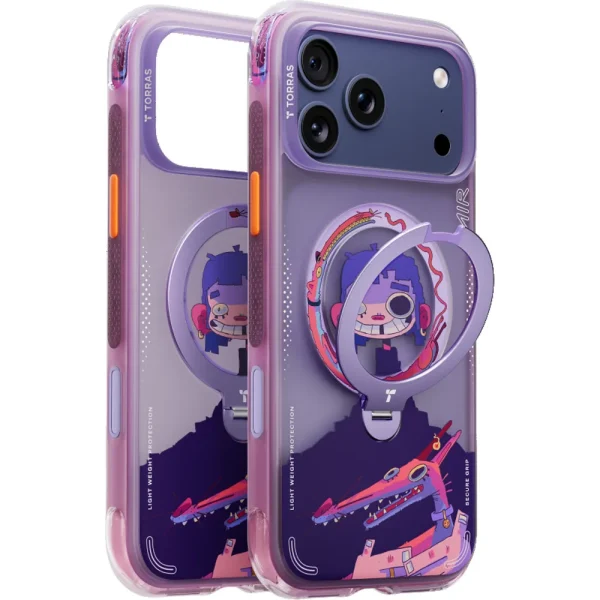 Θήκη iPhone 17 Pro Torras Ostand Q3 Air GAWX Limited Neon Night Muse - Image 4
