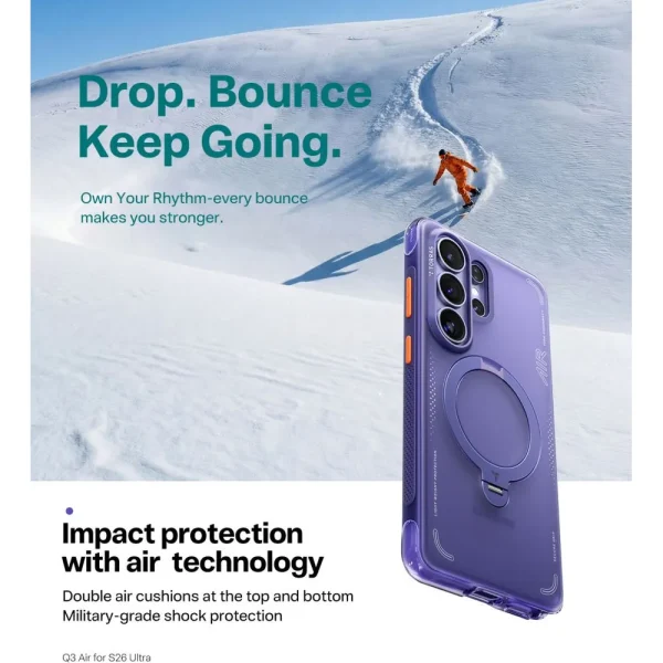 Θήκη Samsung Galaxy S26 Ultra Torras Ostand Q3 Air Violet Surge - Image 5