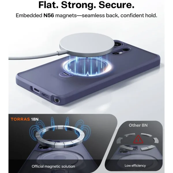 Θήκη Samsung Galaxy S26 Ultra Torras Ostand Q3 Spin Violet Surge - Image 7