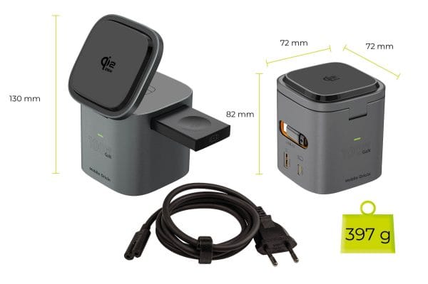 Mobile Origin 100W Qi2 25W Foldable Charger PW37 MagSafe Compatible