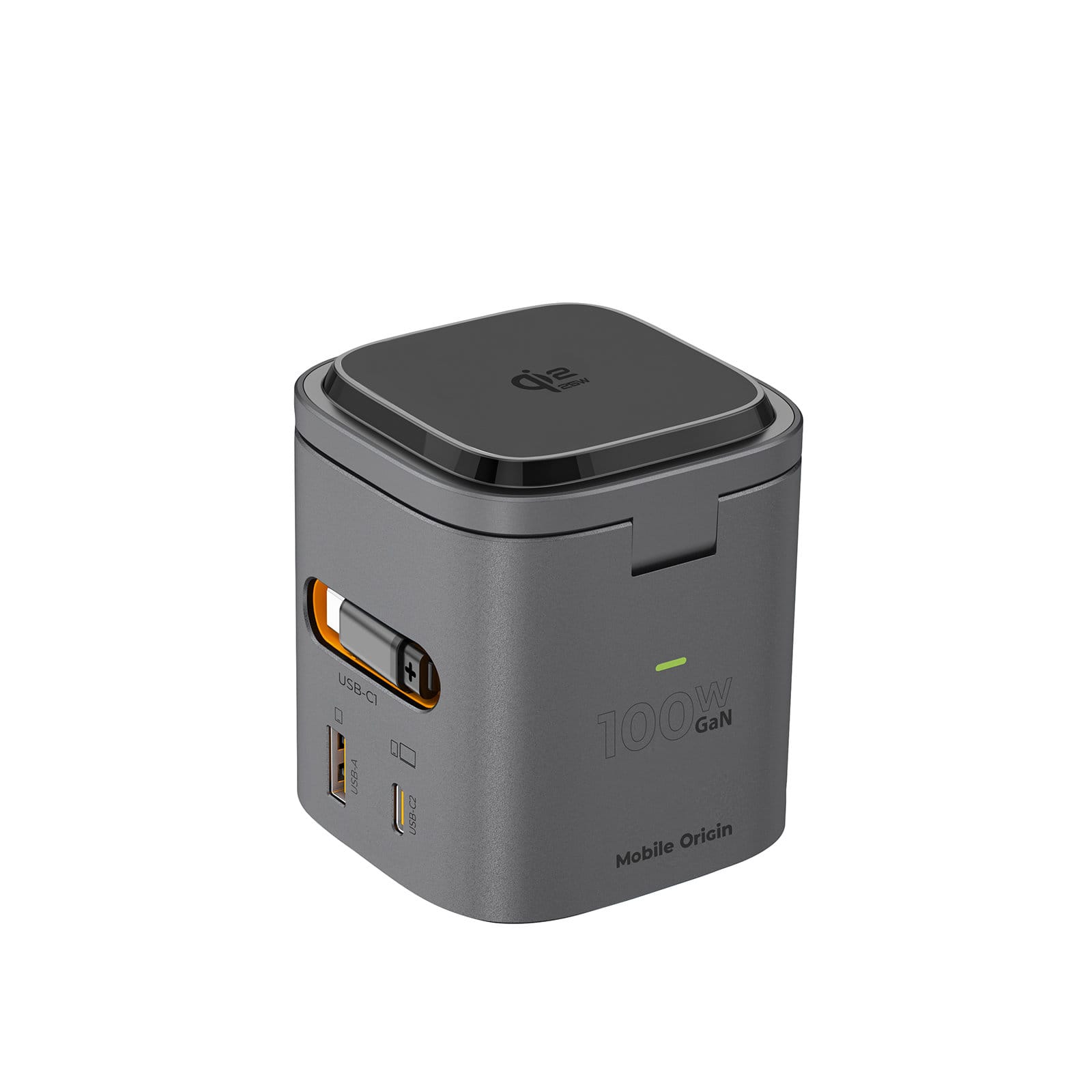 Mobile Origin 100W Qi2 25W Foldable Charger PW37 MagSafe Compatible