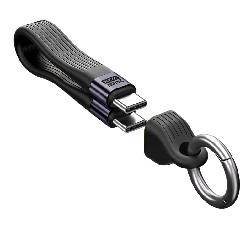 Mobile Origin 240W 40Gbps 8K USB-C Keychain Cable CB17 Black