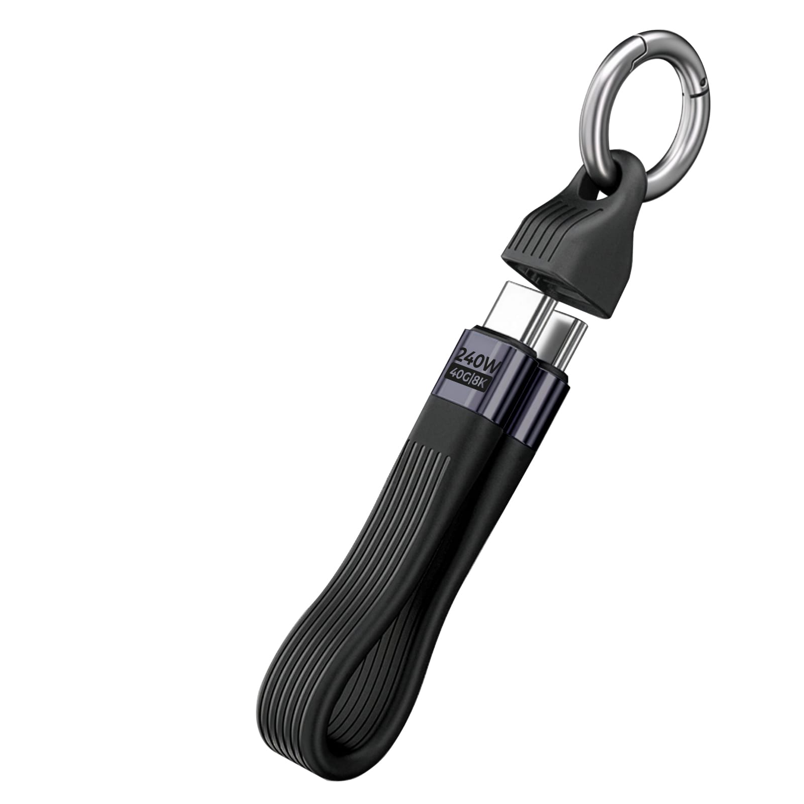 Mobile Origin 240W 40Gbps 8K USB-C Keychain Cable CB17 Black