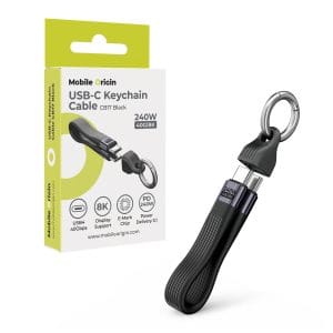 Καλώδιο Μπρελόκ USB-C σε USB-C Mobile Origin CB17 240W USB4 40Gbps 8K Black