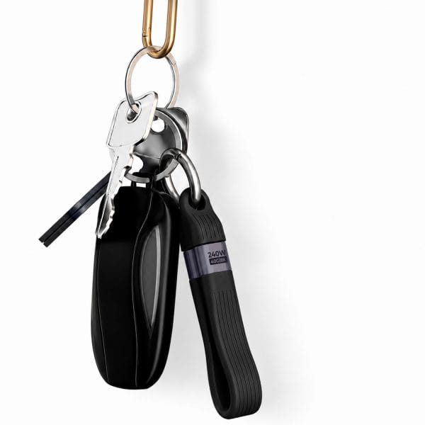 Mobile Origin 240W 40Gbps 8K USB-C Keychain Cable CB17 Black