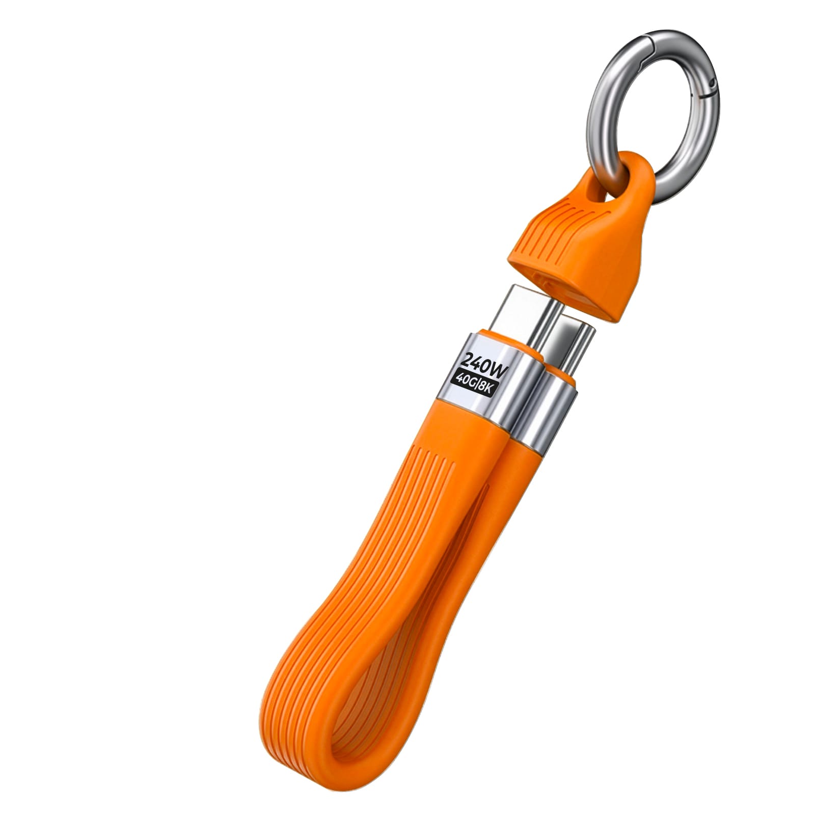 Mobile Origin 240W 40Gbps 8K USB-C Keychain Cable CB17 Orange