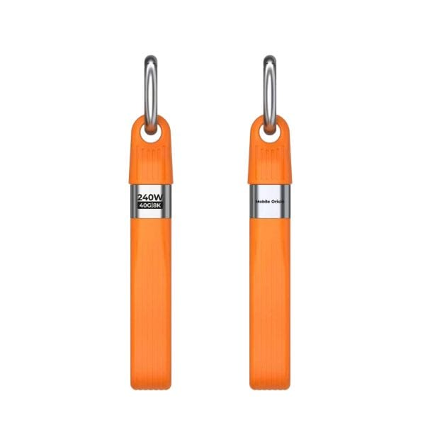 Mobile Origin 240W 40Gbps 8K USB-C Keychain Cable CB17 Orange