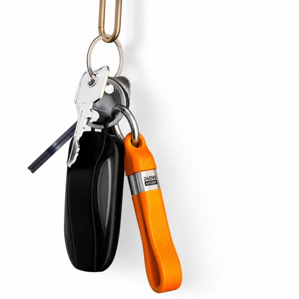 Mobile Origin 240W 40Gbps 8K USB-C Keychain Cable CB17 Orange