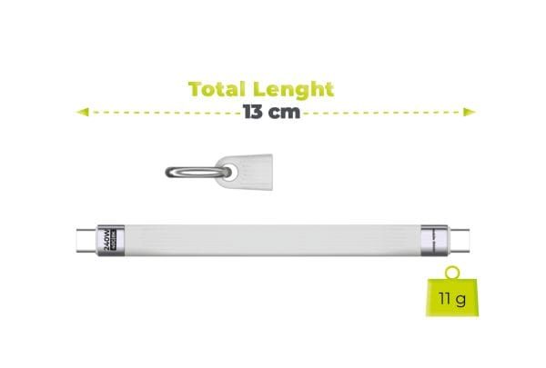 Mobile Origin 240W 40Gbps 8K USB-C Keychain Cable CB17 White