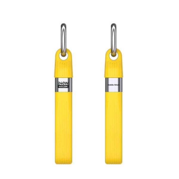 Mobile Origin 240W 40Gbps 8K USB-C Keychain Cable CB17 Yellow