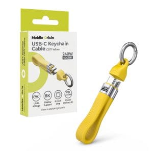 Καλώδιο Μπρελόκ USB-C σε USB-C Mobile Origin CB17 240W USB4 40Gbps 8K Yellow