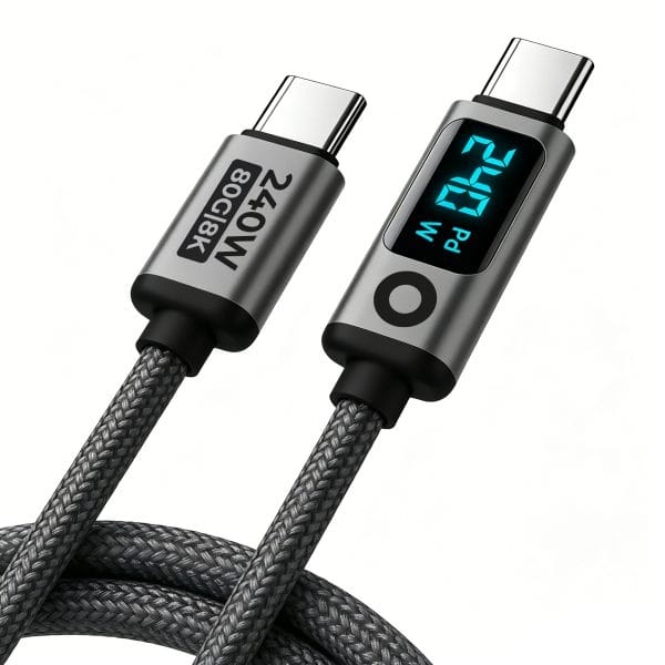 Mobile Origin 240W 80Gbps 8K/60Hz LED Display USB-C Cable 1.5m CB18