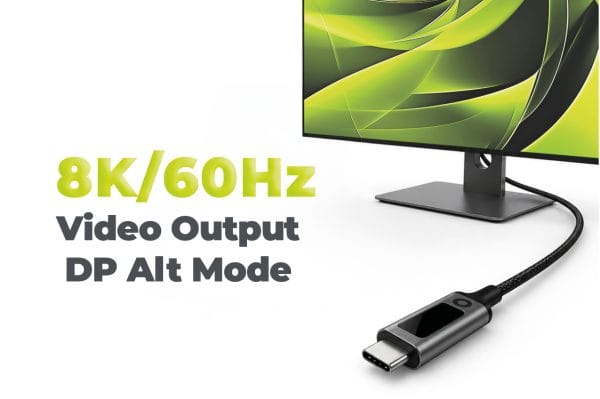 Mobile Origin 240W 80Gbps 8K/60Hz LED Display USB-C Cable 1.5m CB18
