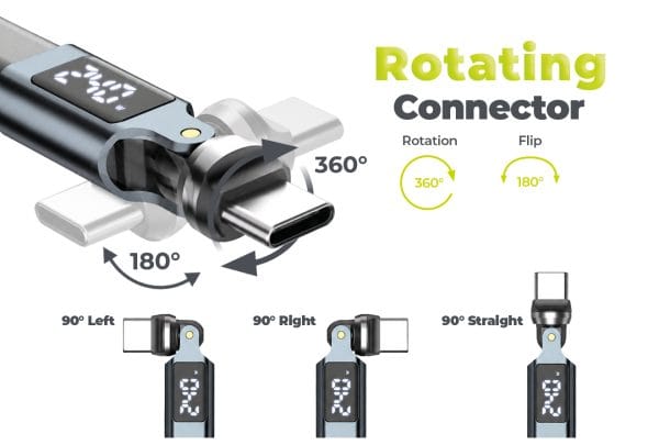Mobile Origin 240W Display USB-C Rotation 540° Adapter CB15