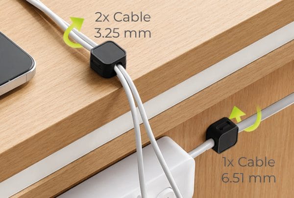 Mobile Origin Cable Cord Organizer Holder CB8 Black