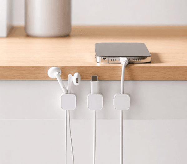 Mobile Origin Cable Cord Organizer Holder CB8 White