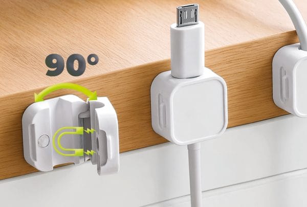 Mobile Origin Cable Cord Organizer Holder CB8 White