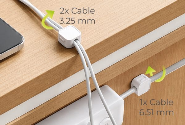 Mobile Origin Cable Cord Organizer Holder CB8 White