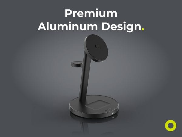 Mobile Origin Qi2 25W PowerStand Pro 3in1 with 40-60W AVS GaN Charger PW40 Black