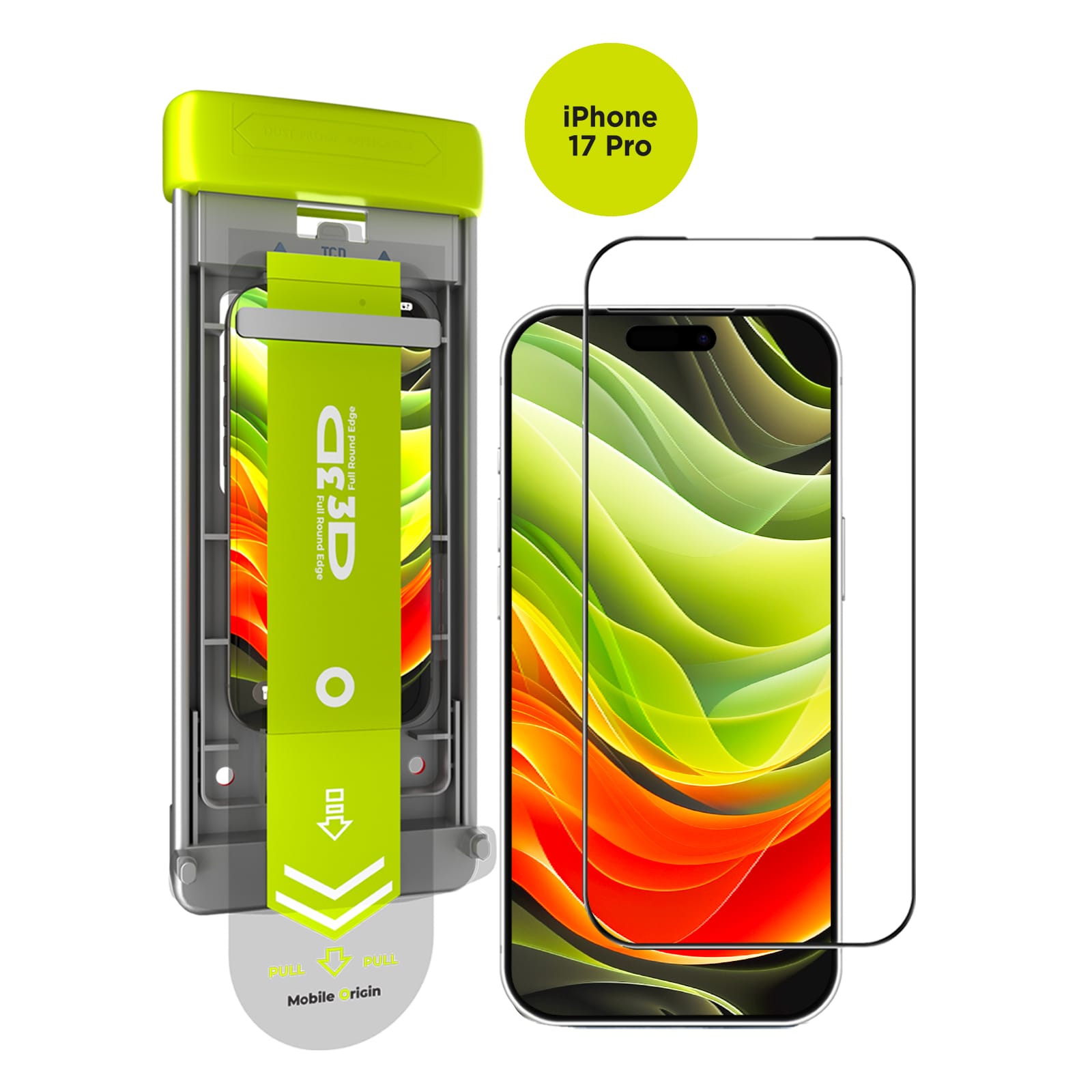 Mobile Origin Screen Guard 3D AR with Appllicator PRO iPhone 17 Pro