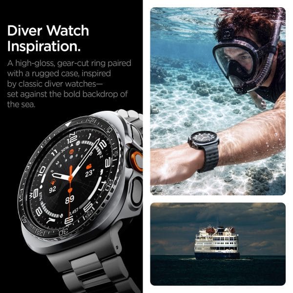 Spigen Bezel Tune Pro (Diver) black - Samsung Galaxy Watch Ultra 2 47mm