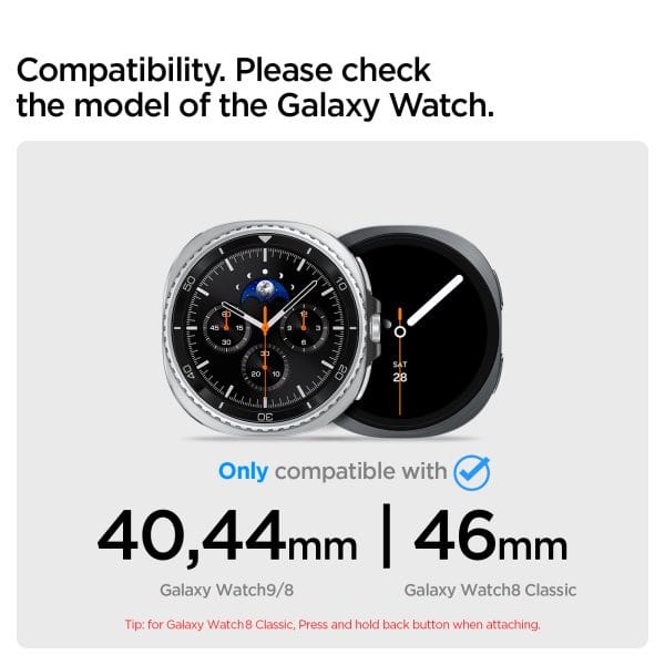 Spigen Modern Fit 316L black - Samsung Galaxy Watch 9/8 46mm/44mm/40mm