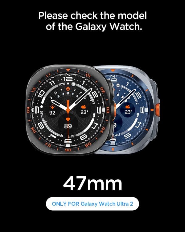 Spigen Rugged Armor Pro matte black - Samsung Galaxy Watch Ultra 2 47mm
