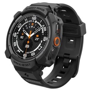 Θήκη με λουράκι Samsung Galaxy Watch Ultra 2 47mm Spigen Rugged Armor Pro Matte Black ACS11612