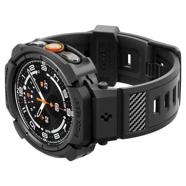 Spigen Rugged Armor Pro matte black - Samsung Galaxy Watch Ultra 2 47mm