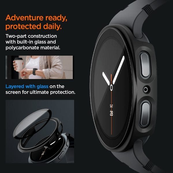 Spigen Thin Fit 360 black - Samsung Galaxy Watch 9/8 44mm