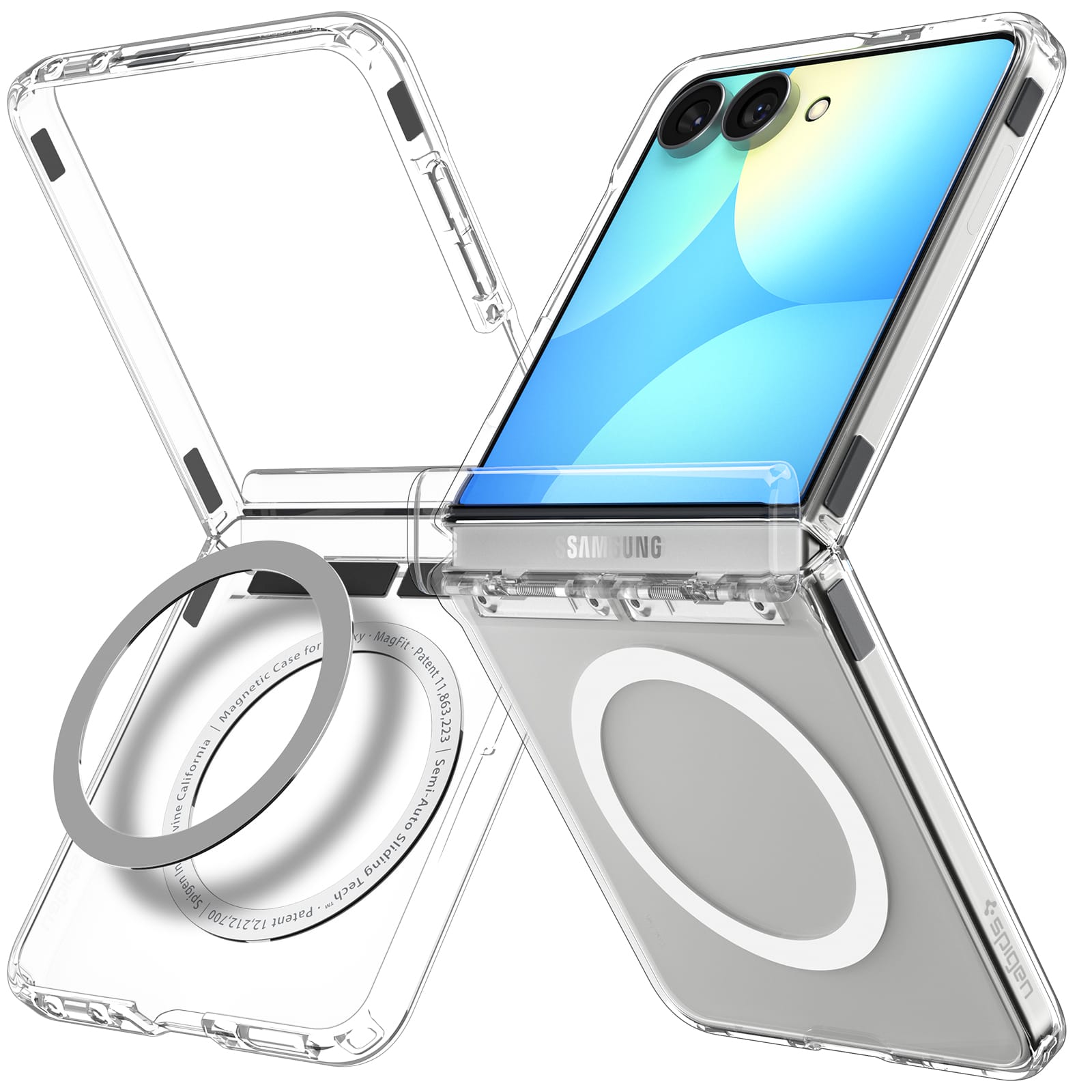 Spigen Ultra Hybrid Pro MagSafe clear white - Samsung Galaxy Z Flip8