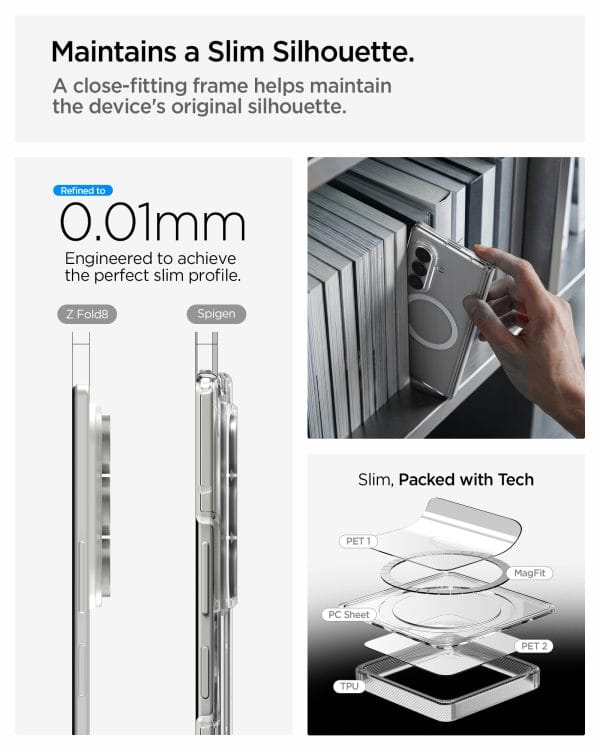 Spigen Ultra Hybrid Pro MagSafe clear white - Samsung Galaxy Z Fold8 Ultra